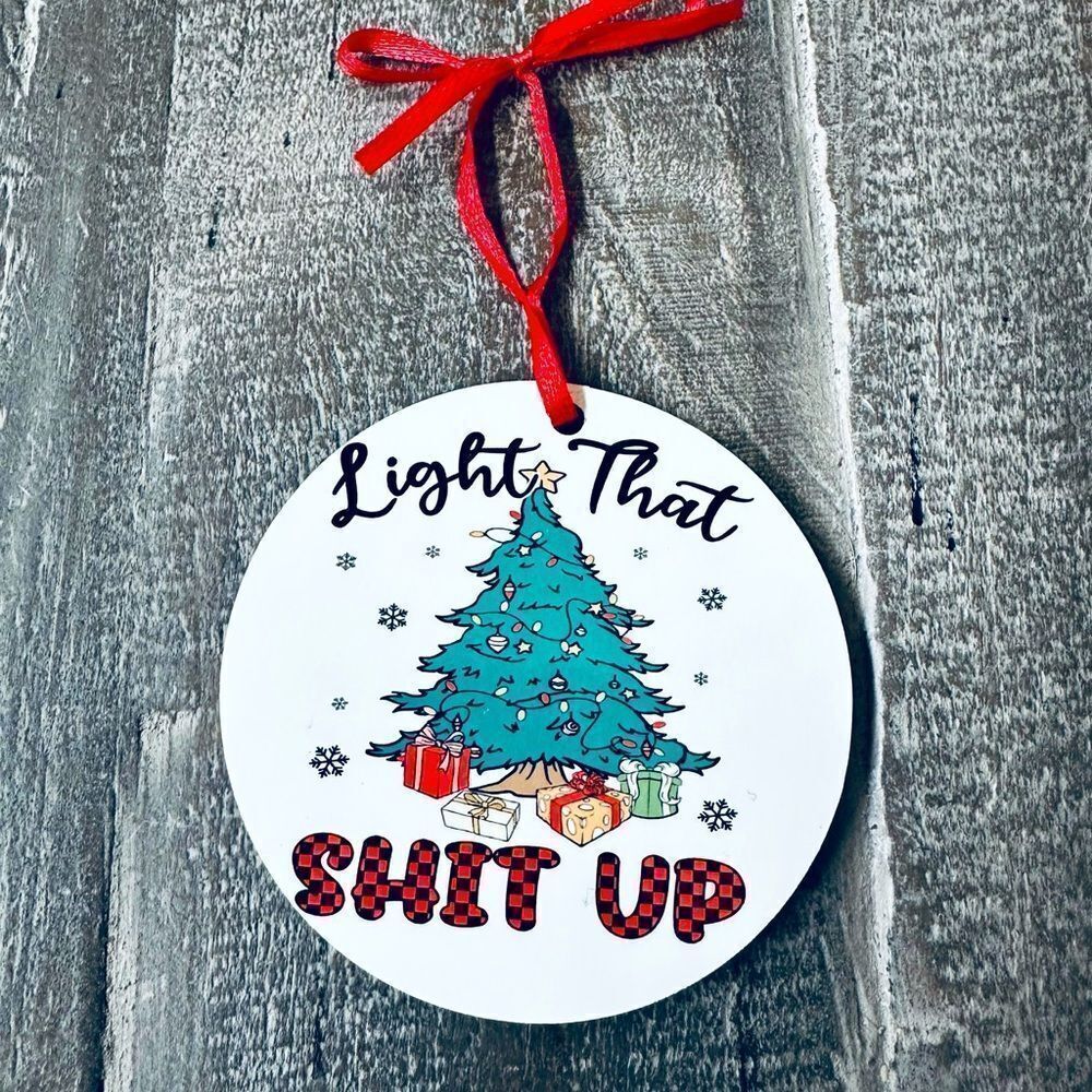 Funny Christmas Tree Holiday Ornament